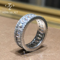 Factory price chic diamond ring women jewelry with CVD CZ Moissanite